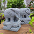 Fish Tank Decorations Asian Aquarium Foo Dogs Statue A Pair FengShui Elephant Ornaments for 10 Gallon or Smaller Fish Tanks & Pet Betta Fish Rest ...