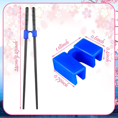 Tessco for you 5 Pairs Training Chopstick Helpers Reusable Chopsticks for Beginner Non Slippery Replaceable Practice Heat Resistant Holder with Cl...