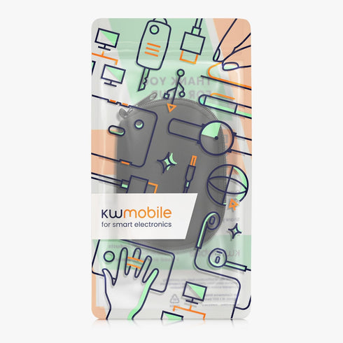 kwmobile Neoprene Case Compatible with Logitech M220 Silent / M235 / M185 - Case for Mouse Soft Pouch Carry Bag - Black...