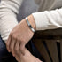 RIOSO 4Pcs Men's Cuff Bracelets Silver Cuff Bracelet Leaves Pattern Twisted Open Cuff Bracelet...