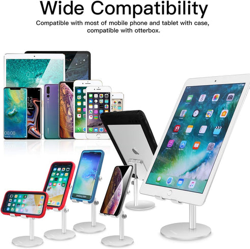 AICase Telescopic Adjustable iPad Holder,Universal Multi Angle Aluminum Stand Compatible with iPhone Smart Cell Phone/Tablet/iPad(4-13 inch), Silv...