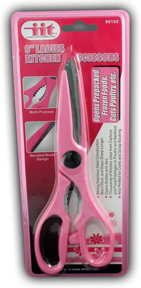88150 Ladies Pink 9-Inch Kitchen Scissors...