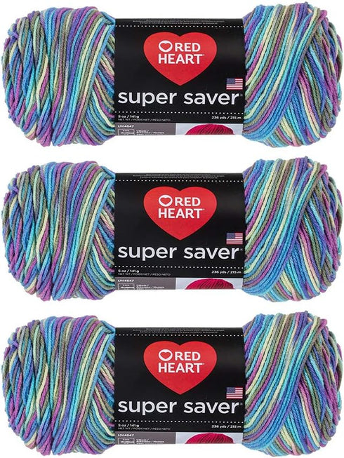 Bulk Buy: Red Heart Super Saver Yarn (3-Pack) Monet E300-310...