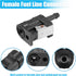 X AUTOHAUX 3pcs Marine Boat Engine Fuel Line Connector Fittings 6mm Female Male Fuel Pipe Joint Comp Fitting for Yamaha Outboard Motor Fuel Tank H...