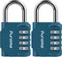 Puroma 2 Pack Combination Lock 4 Digit Locker Lock Outdoor Waterproof Padlock for School Gym Locker, Sports Locker, Fence, Toolbox, Gate, Case, Ha...