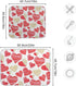Red Gold Watercolor Hearts Love Dish Drying Mat 16x18 for Kitchen Valentine's Day Love Flowers Dishes Pad Dish Drainer Rack Mats Absorbent Fast Dr...