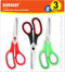 Scissors Set of 3-Pack, 8" Scissors All Purpose Comfort-Grip Handles Sharp Scissors for Office Home School Craft Sewing Fabric Supplies, High/Midd...