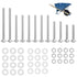 Wheelbarrow Handles Replacement Kit for 5/16 Stainless Nuts and Bolts 4", 3", 2-1/2" and 1" Wheelbarrow Parts, Wheel Barrow Handles - 12-Pack...