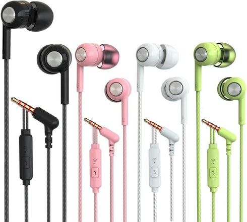 XINGWAN S32 Earphones Headphones, Powerful Bass Driven Sound, 12mm Large Drivers, Ergonomic Design with Remote Control and Microphone (Black+White...