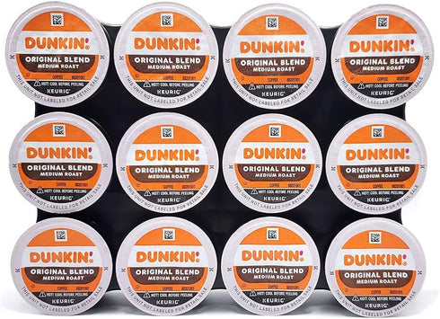 Adhesive Wall Mounted 12 Slot Coffee Pod Holder and Organizer. Space Saving Storage Rack Compatible with K Cups Saves Room in Drawers, Cupboards a...