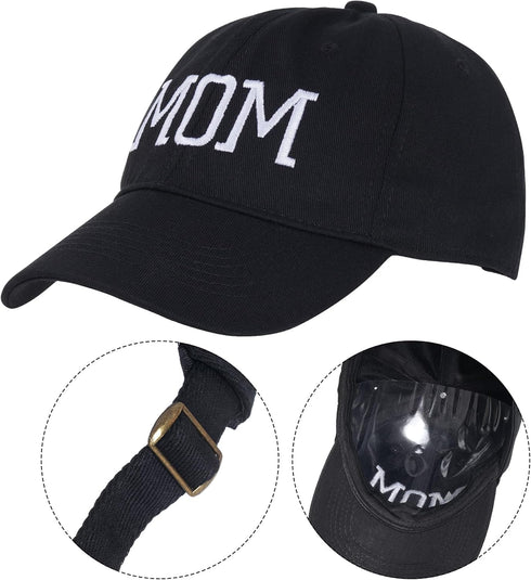 Mom and Dad Hats Adjustable Embroidered Baseball Cap for Couples Parents Fathers Black...