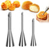 Suuker Cream Piping Tips, Stainless Steel Long Cream Puff Nozzle Decor Small Pastry Icing Piping Decorating Tools (3 Pieces)...