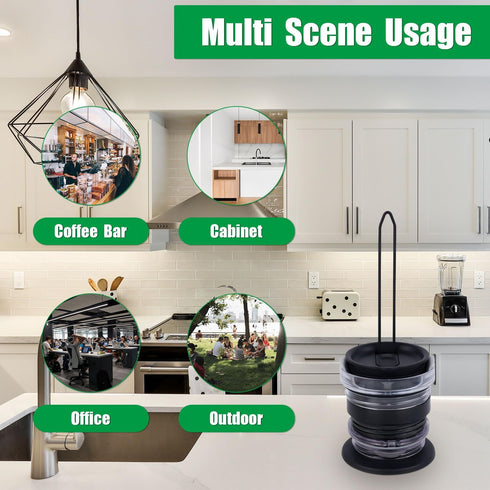 Tumbler Lid Organizer, Stackable Cup Lid Organizer for Stanley & YETI Water Bottle Lid Holder Space-Saving Vertical Storage Up to 14 Lids for Kitc...