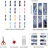 ORIGACH 6 Set Cross Stitch Bookmark Kit for Beginner Starry Sky Pattern DIY Stamped Embroidery Bookmark Kit with 20 Colors Embroidery Floss Instru...