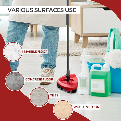 Scrub Brush, 2 Pack Spin Mop Scrub Brush Head Compatible for Easywring 1 Tank System, Stiff Bristle Cleaning Brush for Kitchen Bathroom and Variou...