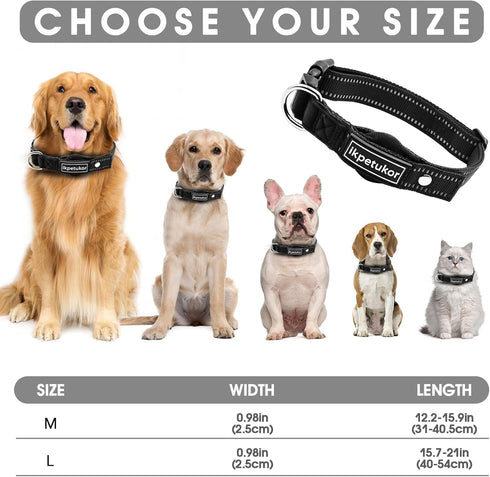 AirTag Dog Collar,IP68 Waterproof Case AirTag Dog Collar,Triple Anti-Lost,Wear-Resistant and Anti-Collision AirTag Collars,Reflective AirTag Pet C...