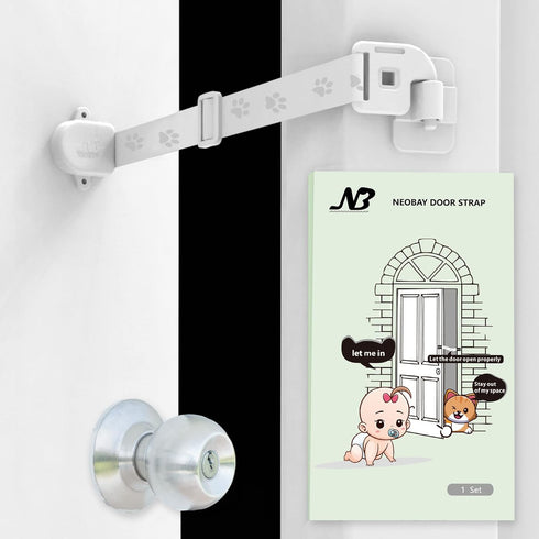 Magnetic Child Proof Door Lock. No Need for Interior Cat Door. Keep Toddler Out of Room with Litter Box While Let Cat in Easily.…...