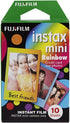 Fujifilm Instax Mini Instant Rainbow Film, 10 Sheets, 2 Value Set...