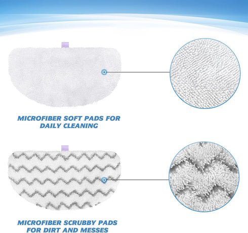Tidy Monster Steam Mop Replacement Pads Compatible with Bissell Powerfresh Steam Mop 1940 1806 1544 1440 2075A 2685A Series, Part # 5938 & 203-263...