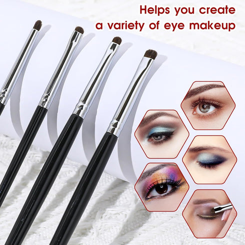 8pcs Eyeliner Smudge Brush Set, Eyeshadow Blending Brush, Mini Makeup Brushes, Eyeshadow Eyeliner Blending Brush Concealer Highlighting Brush for ...