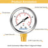 Lead-Free Pressure Gauge 0-160psi 1/4" NPT Lower Mount 2" Dial Stainless Steel Case, Pressure Gauge for Water Air RV...