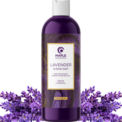 Premium Lavender Bubble Bath Soak - Aromatherapy Bubble Bath Soap and Luxury Lavender Bath Oil for Dry Skin - Moisturizing and Relaxing Bubble Bat...