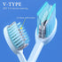 2Pcs Toothbrushes Kit Fold Travel Size Built-in Travel Toothpaste Container, Including 2 Cleaner Head Soft Bristles for Travel, Camping, School, B...