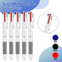 5 Pcs 3 in 1 Multicolor Ballpoint Pens, 0.7mm Black Blue Red Ink Rollerball Pen Soft Grip Retractable Fine Point Pens Multicolor Ink Pens for Jour...