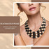 3 Pcs Women's Simulated Faux Three Multi Strand Pearl Statement Necklace Earring and Bracelet Costume Jewelry Set...