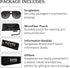 NYS Collection Square Aviator Sunglasses Womens Mens 70s Double Bridge Large Frame...
