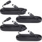 4 Pack 10ft/3M DC Power Extension Cable,12V DC 5.5mm*2.1mm Power Adapter Cord for 12V CCTV Security Camera, DVR, NVR, Baby Monitor, LED Strip Stri...