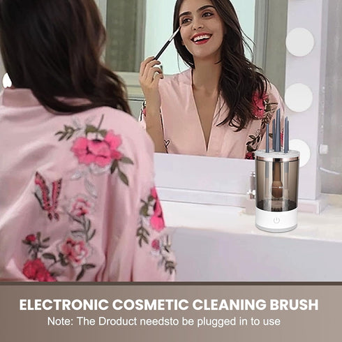 Electric Makeup Brush Cleaner Machine Makeup Brush Cleaner Automatic USB Makeup Brush Washing Machine Brush Cleaner for All Size Beauty Makeup Bru...