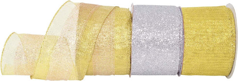 Morex Ribbon 7724 Xmas Assortment Ribbon, 2.5 inches by 30 Yards Gold/Silver...