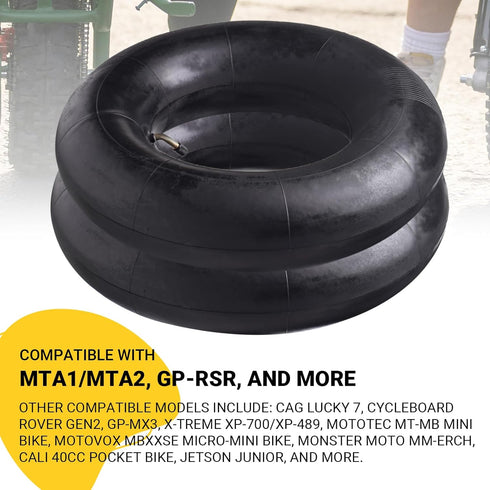 (2-Pack) Replacement Front or Rear Inner Tubes for 90/65-6.5” and 110/50-6.5” Mini Pocket Bike Tires - Fits Most 38cc, 47cc, and 49cc Mini Pocket ...