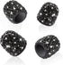 Set of 4 Rhinestone Tire Valve Stem Caps Bling Car Accessory Compatible with Universal Wheel Air Stem Valve Black...