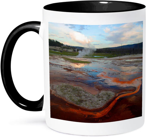3dRose mug_17293_4 Biscuit Basin Yellowstone National Park Mug, Multicolor, 11 oz...