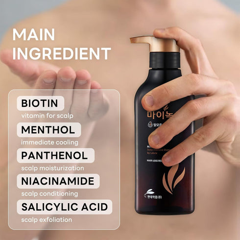 Scalp Intensive Shampoo - Peptide Shampoo Anti-Hair Loss Shampoo for Men Women Korean Hair Regrowth & Thickening with Panthenol Biotin, Paraben Fr...