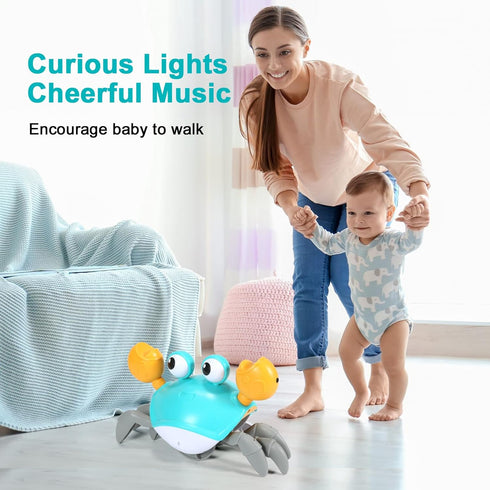 Baby Toys Infant Crawling Crab: Tummy Time Toy Gifts 3-12 Babies Boy Girl 6-12 Months Learning Crawl12-18Months Walking Toddler 36 Months Old Musi...