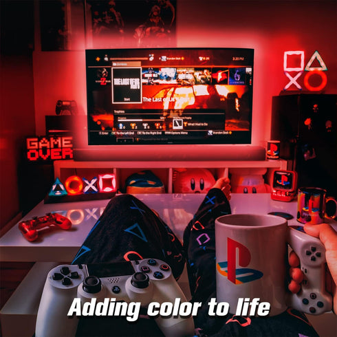phopollo LED Lights for TV, 12.5Ft TV LED Backlight, LED Strip Lights for TV 55-65 inch, Bluetooth Color Changing LED TV Lights, App Control, USB ...