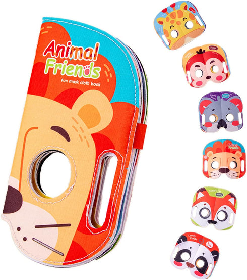 Baby Mask Books 18 Months, Sensory Baby Toys Folding Felt Educational Baby Cloth Book 18 Months Baby Birthday Gift Easter Christmas Newborn Gift (...