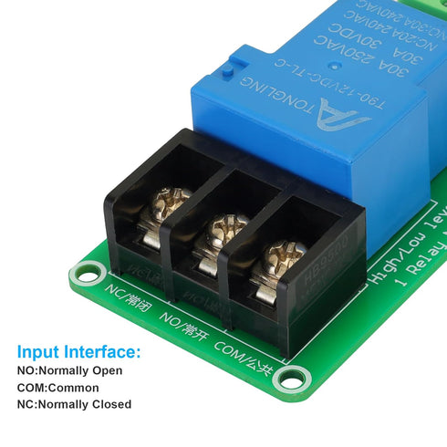 4Pack 30A 1 Channel Relay Module High Low Level Trigger with Optocoupler Isolation Load DC 30V AC 250V 30A for PLC Automation Equipment Control In...