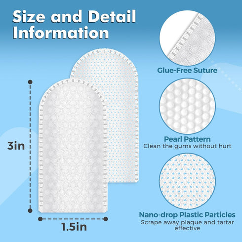 Pet Dental Care Finger Wipes, Pet Teeth Cleaning Wipes for Cats and Dogs, Dog Teeth Wipes, Freshen Breath, Reduce Plaque & Tartar, 2Pack, 100PCS...