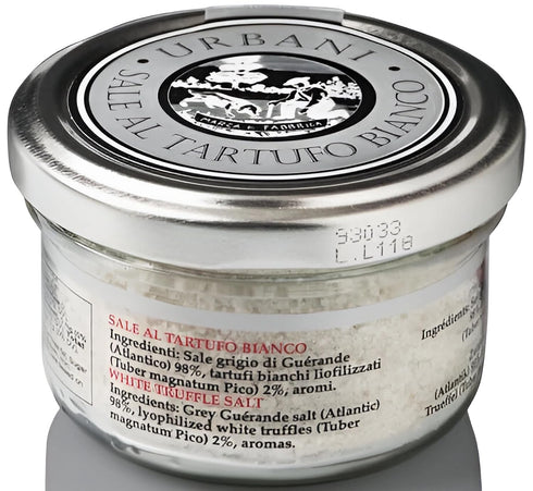 Urbani Truffles White Truffle Salt 3.5 Oz - Truffle Seasoning Made with Guérande Sea Salt and Infused with Real Truffles, Gourmet Seasoning for Co...