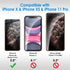 JETech Privacy Screen Protector for iPhone 11 Pro, iPhone Xs and iPhone X 5.8-Inch, Anti Spy Tempered Glass Film, 2-Pack...