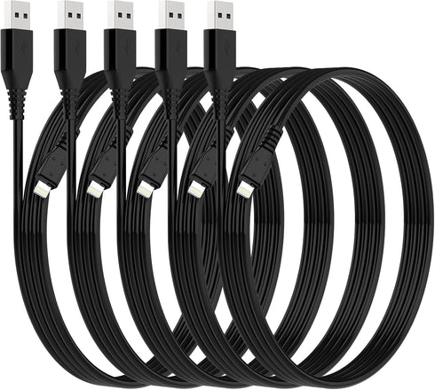6ft iPhone Charger 5Pack,Lightning Cable 6 Foot, Long Charging Cord 6 feet Compatible with Apple iPhone 11/Pro/Max/SE/X/XS Max/XR/8/8 Plus/iPad/iP...