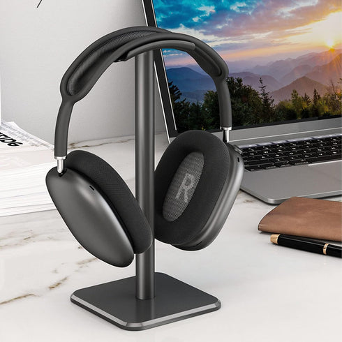 Cuifati Headphone Stand, Aluminum Desktop Headset Stand, Headset Earphone Holder with Solid Base TPU Tray, for AirPods for Beats for Bose for Hype...