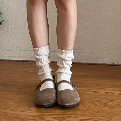 4-Pack,Slouchy Socks for Women,Slouch Crew Socks,Cotton,Scrunch,Can be Stacked or Straightened...