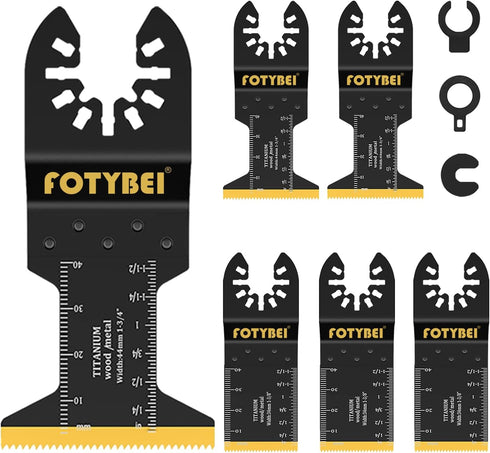 Titanium Oscillating Multi Tool Blades, Oscillating Saw Blades for Wood Metal Plastic Nails Cutting, Fit Dewalt Bosch Milwaukee Makita Rockwell...