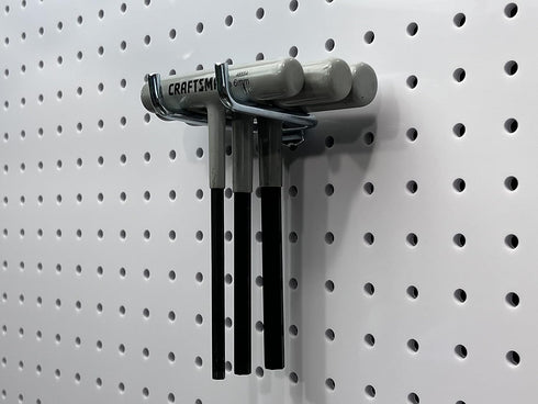 Triton Products Double Rod Pegboard Hooks, 2 3/4", Silver, 10 Pack...