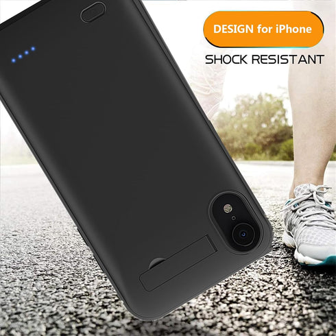 Battery Case for iPhone XR - 6.1 inch-10000mAh?Portable Rechargeable Charger Case with 1x Screen Protector & 1x Cable Extended Battery Pack for iP...